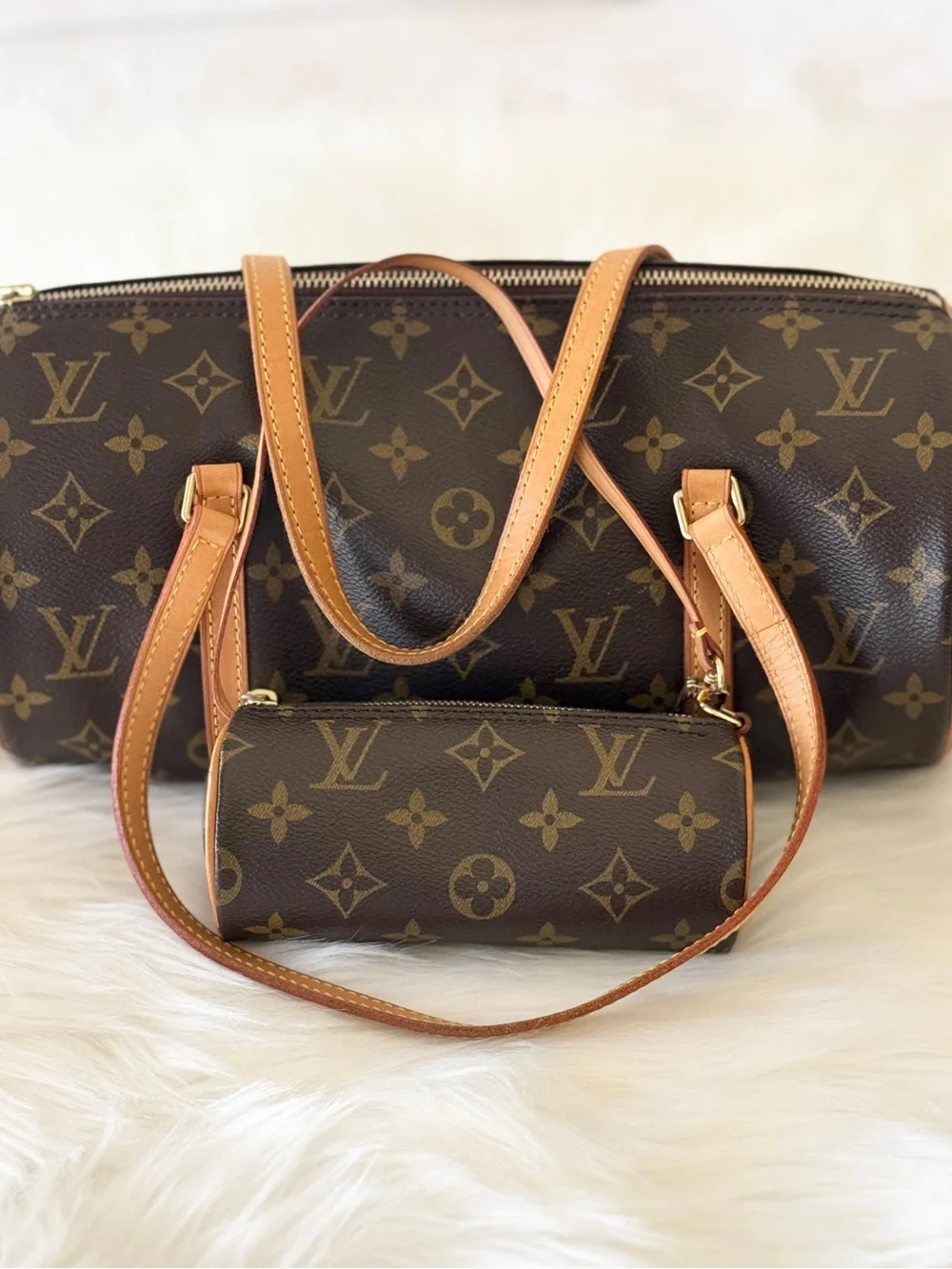 LOUIS VUITTON PAPILLON 30 w/ MINI PAPILLON POCHETTE MADE IN FRANCE 2 BAGS
